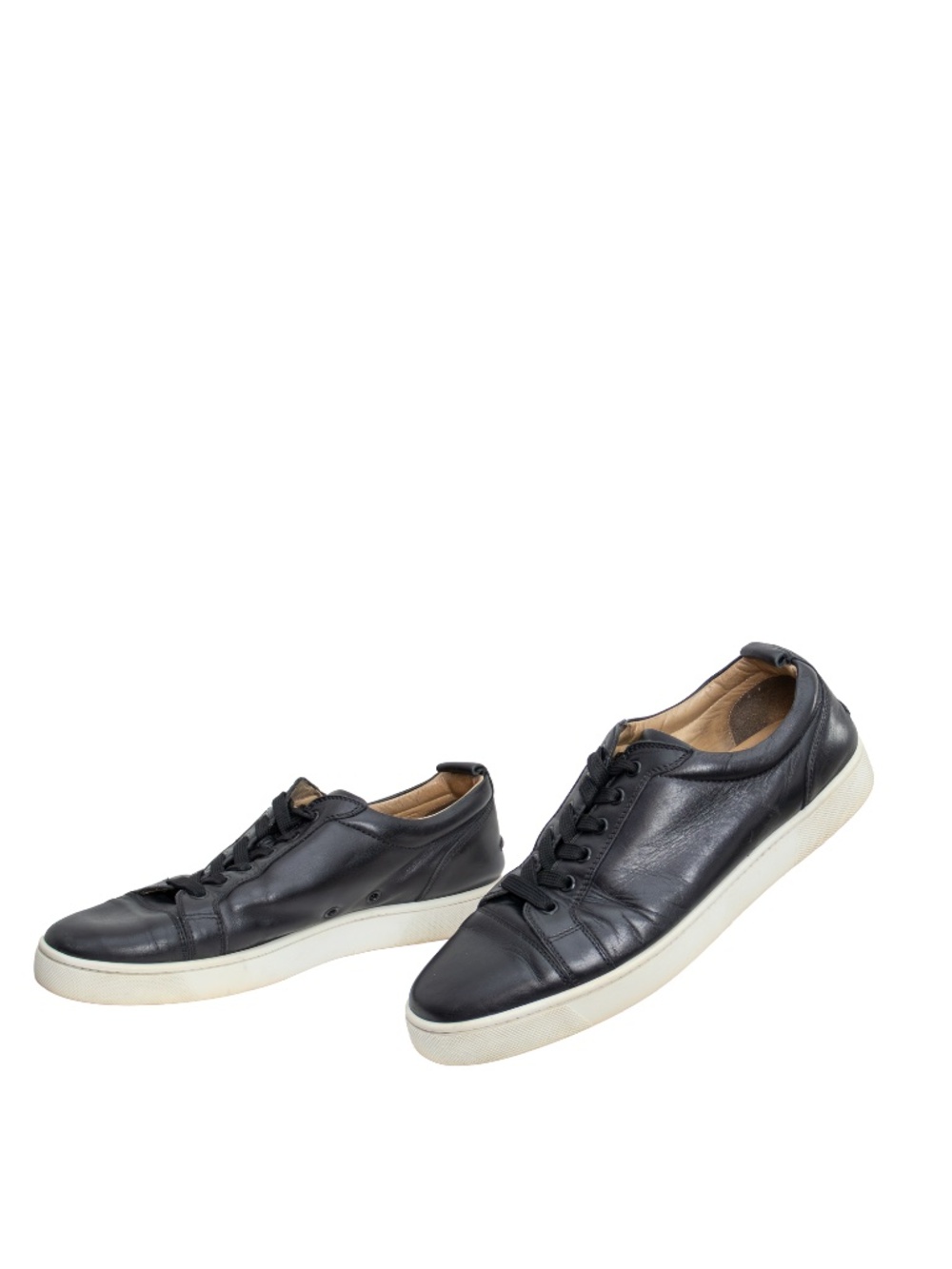 Christian Louboutin Rantulow Black Leather Low Top Sneakers Men’s EU 43 US 10